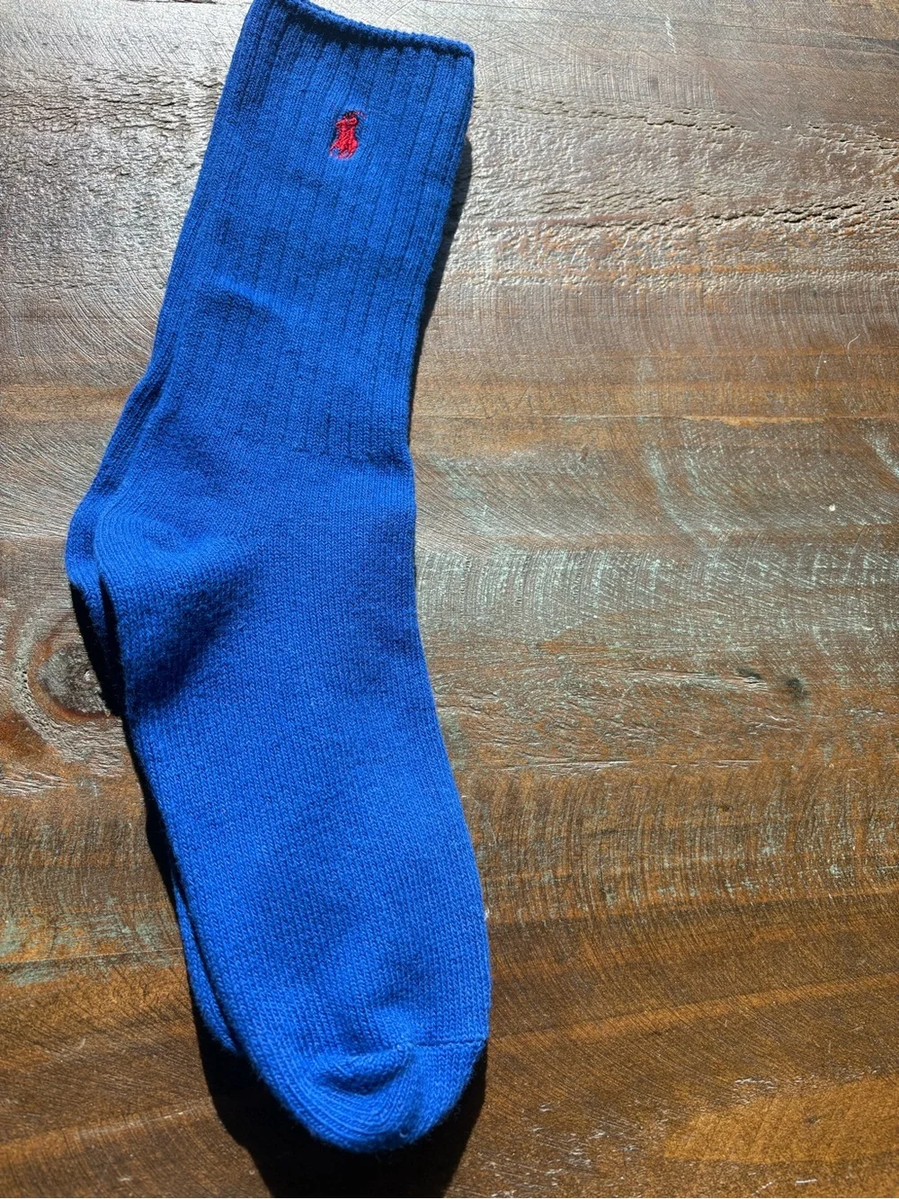 Polo by Ralph Lauren Royal Blue Crew Sock with Red Pony